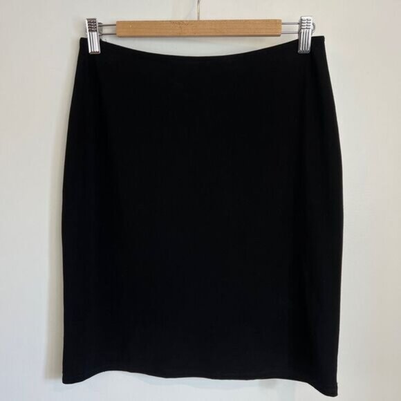 Vintage Joseph Ribkoff Women's Size Medium Black A Line Lined Mini Skirt Stretch - Picture 5 of 12